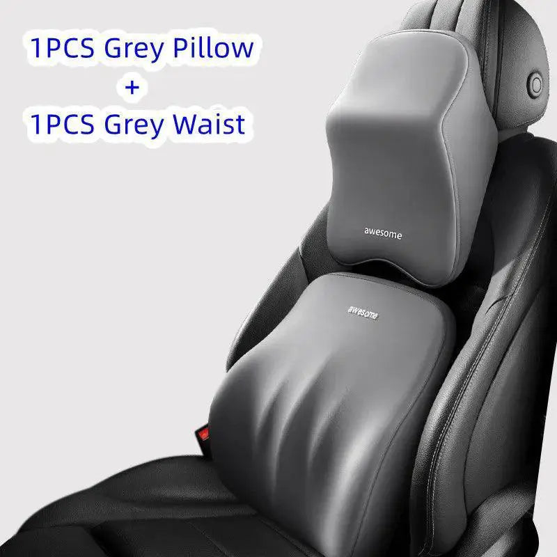 Ergonomic Memory Foam Lumbar and Neck Support for Cars
