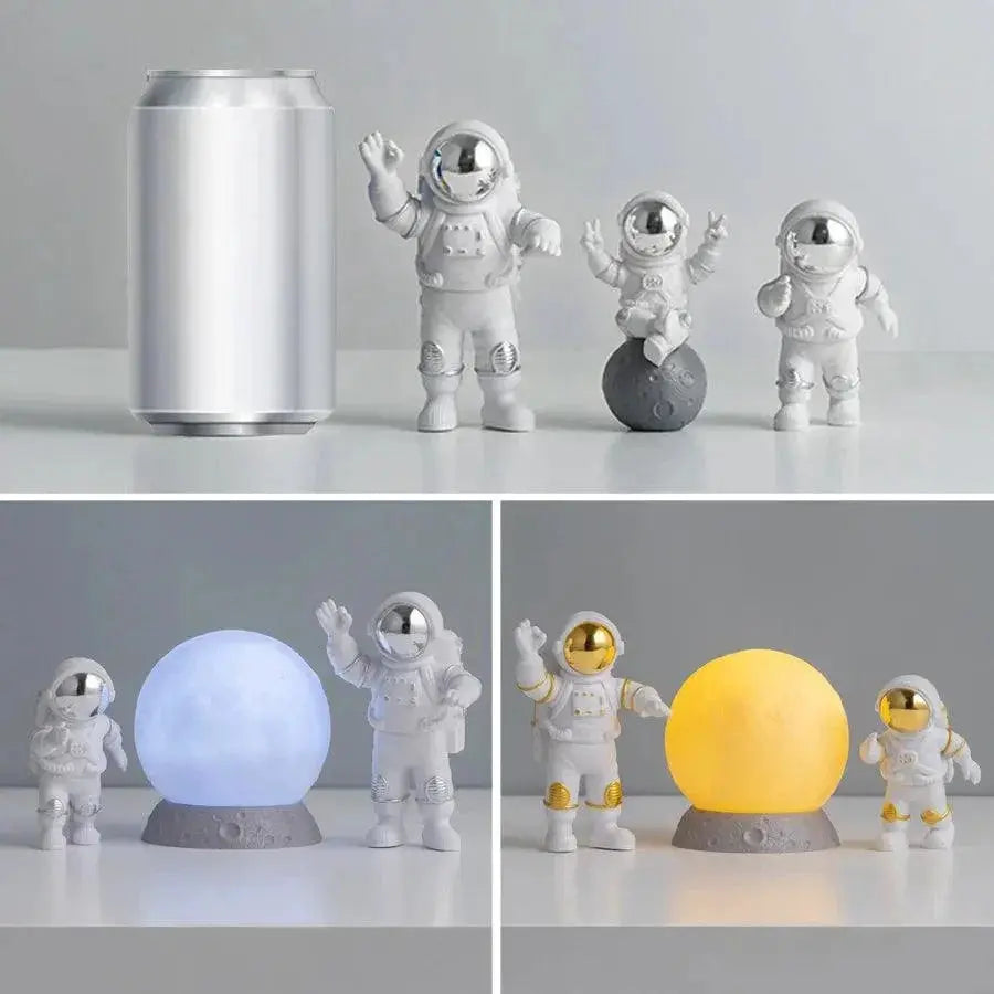 Astronaut Moon Lamp Unique Gift Whimsical Home Decor Light