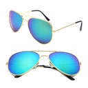 Unisex Gradient Mirror Pilot Sunglasses with UV400 Protection