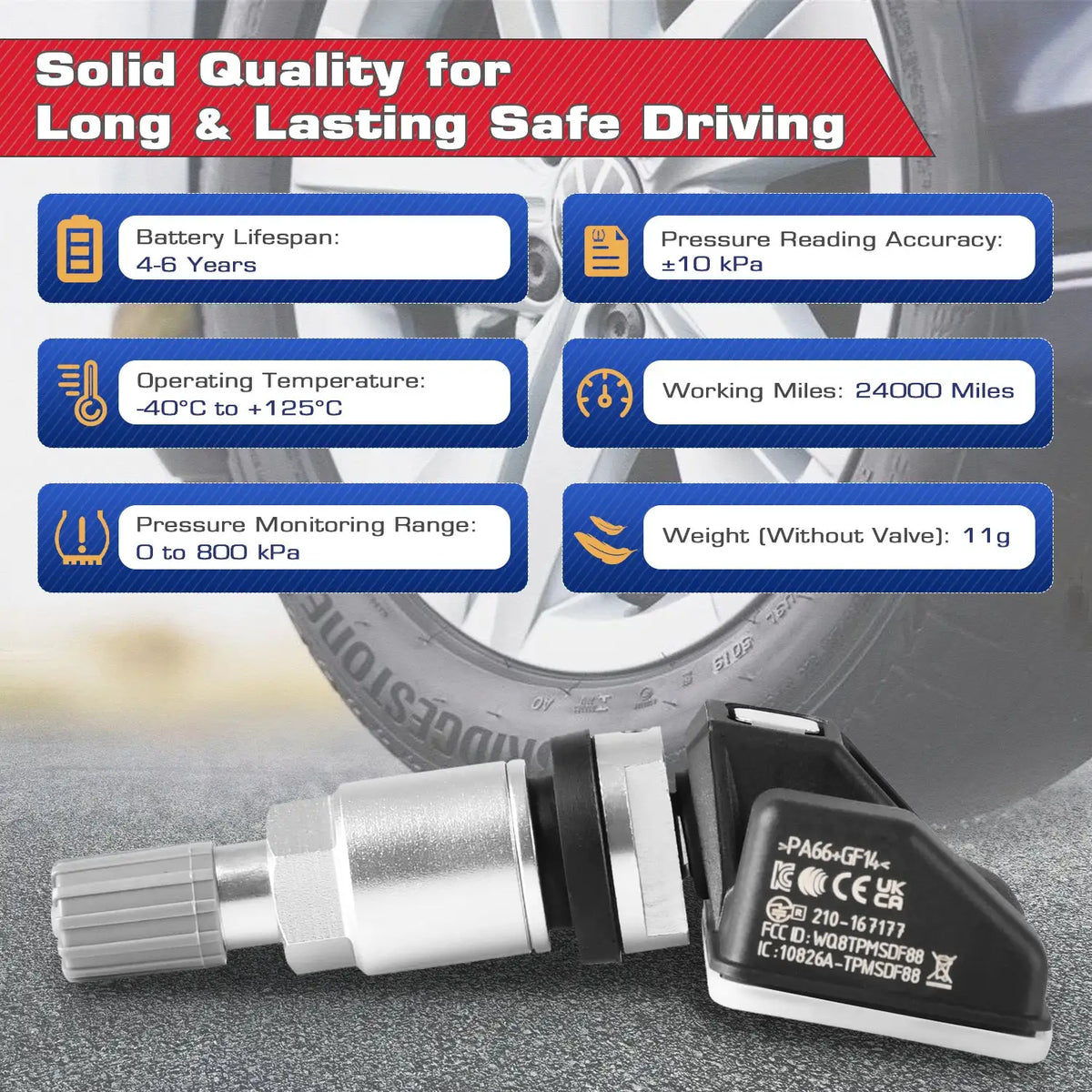 Autel TPMS MX Sensor 315MHz 433MHz Sensor 2in1 Clone-able Programming Sensors For TS501 TS508 Tire Pressure Monitoring Car Tool