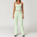Women 2pc Fitness Set High Waist Bell Bottoms