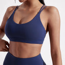 Breathable Cross Fitness Bra Nylon Spandex Top