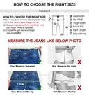 Fashion Classic Blue Black Denim Trousers Men's Jeans