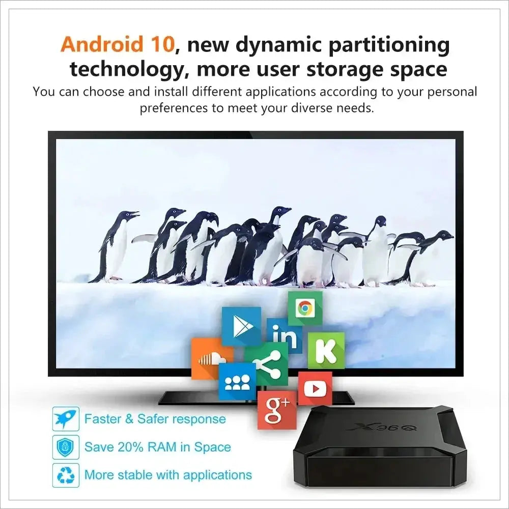 X96Q Smart TV Stick Android 10 Allwinner H313 4K Player