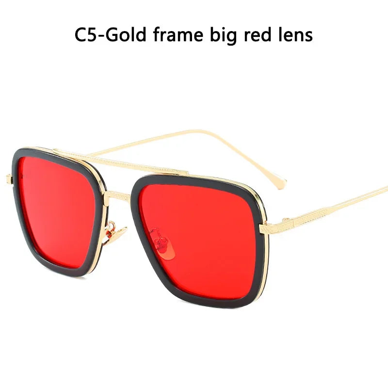 Steampunk Square Metal Frame Sunglasses
