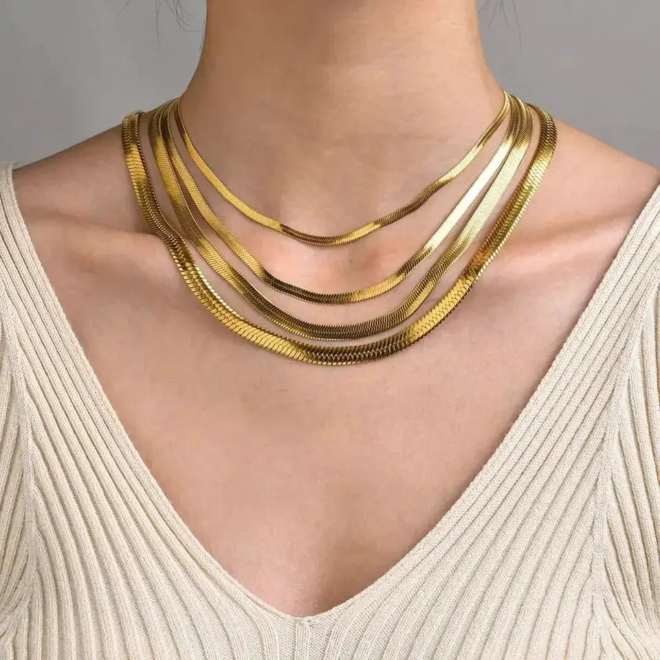Hot Fashion Unisex Snake Chain Choker Necklace For Women