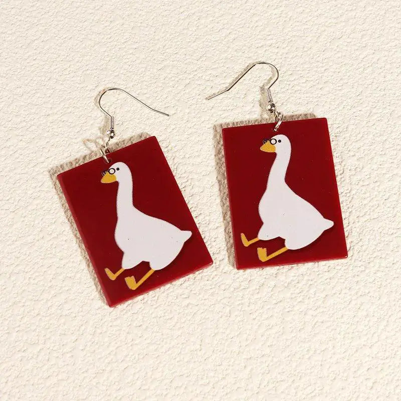 Exaggerated Cartoon Animal Earrings Unique Hip Hop Jewelry