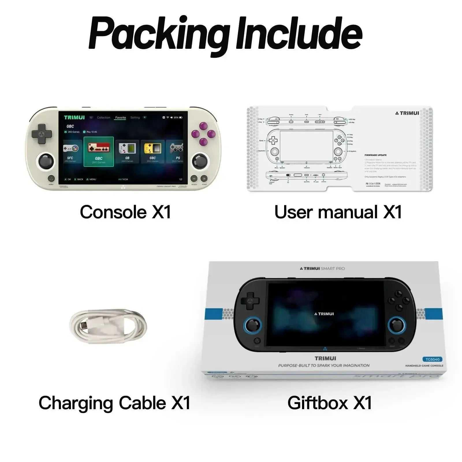 Trimui Smart Pro 4.96 Inch IPS HD Handheld Game Console