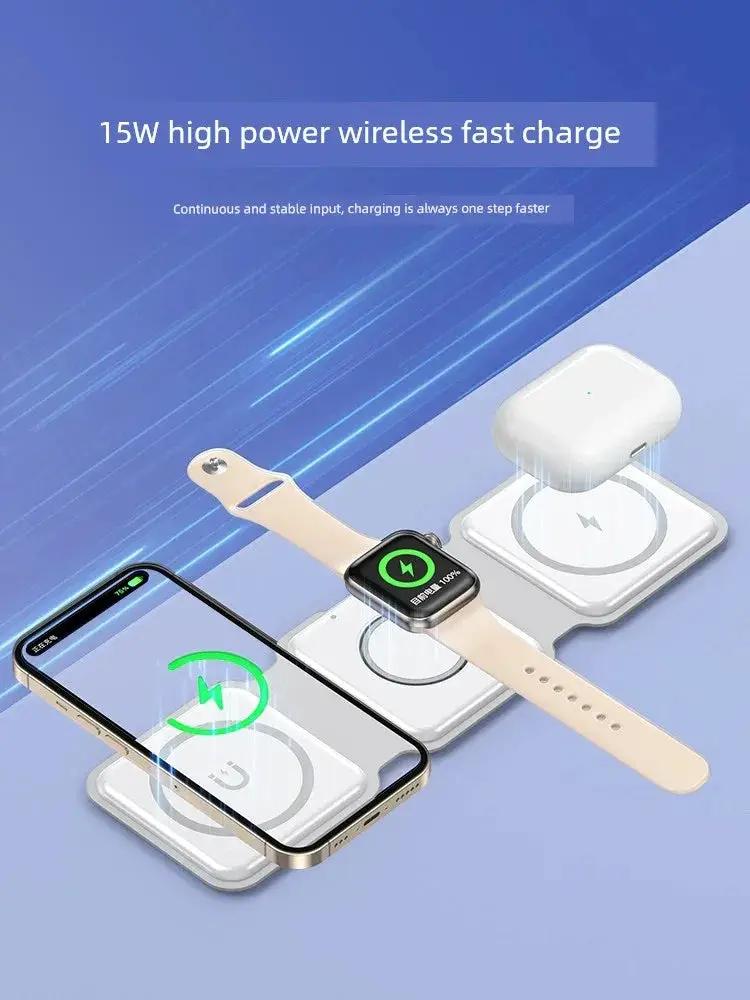 Three In One Wireless Charger For iPhone And Apple Watch