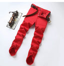 Four Season New Men's Yellow Jeans Fashion Business Casual