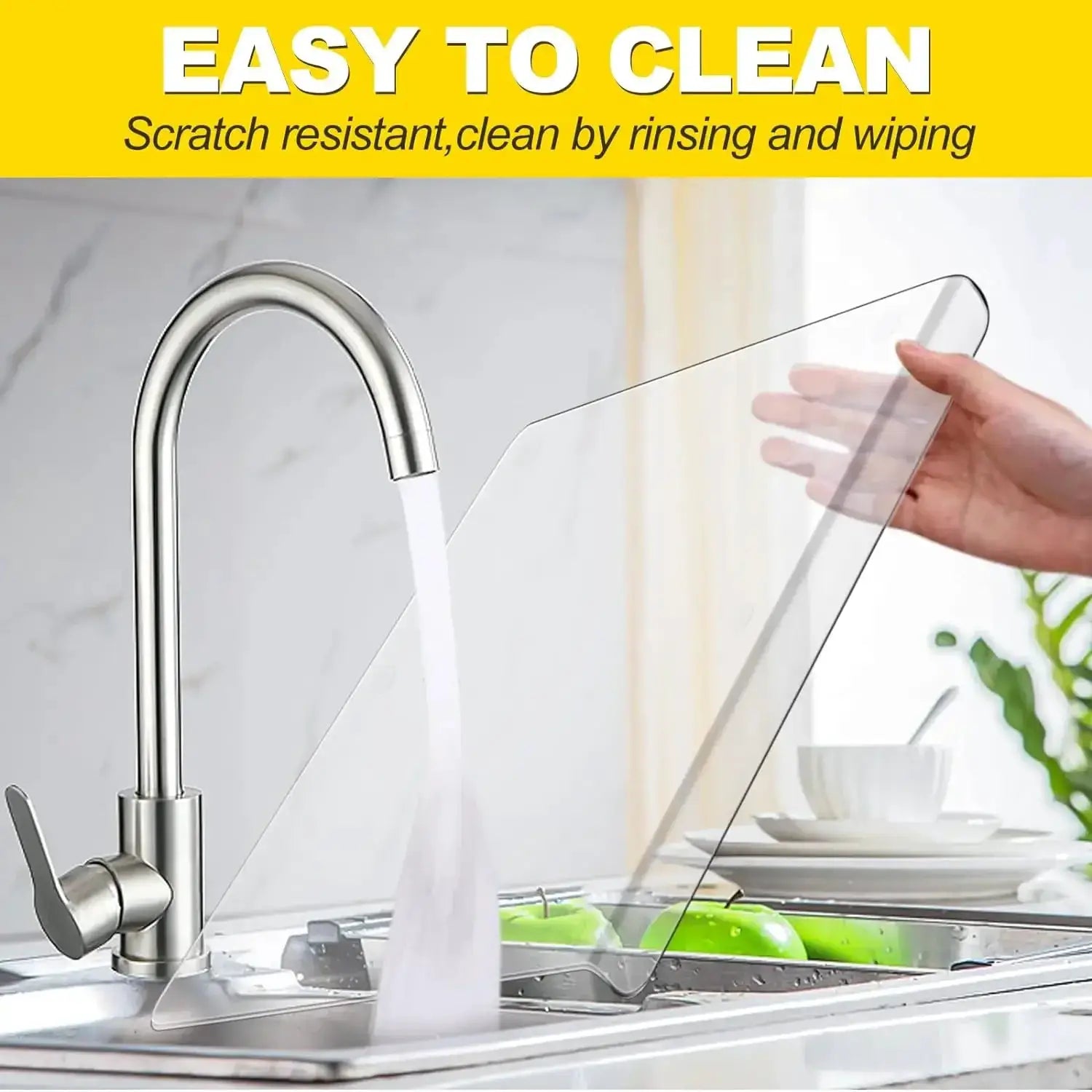 Acrylic Anti Slip Transparent Cutting Board With Lip Kitchen