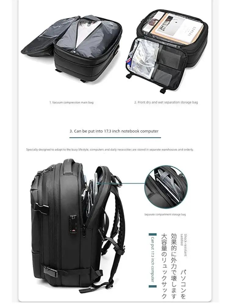 Lu Ou Casual Multifunctional Large Capacity Backpack For Men