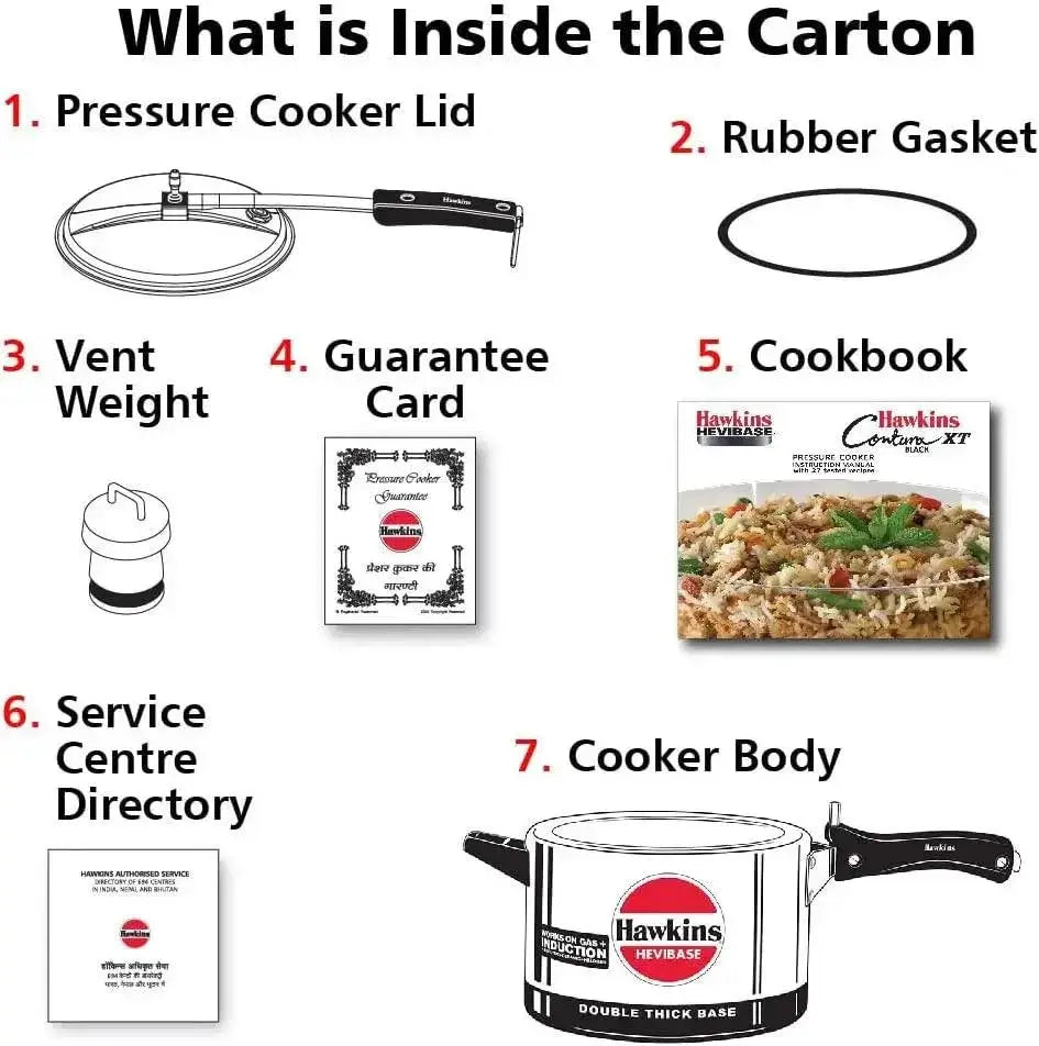 Pressure Cooker Induction Compatible 5L Hevibase Aluminum