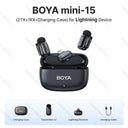 BOYA Mini Wireless Lavalier Microphone for iPhone 15 16 Android Type C On The Go