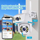 8MP 4K Outdoor PTZ WiFi Surveillance Camera with AI Detection