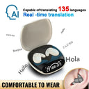 Bluetooth 5.3 AI Translation Earphones 135 Languages Noise Cancel HiFi Earbuds