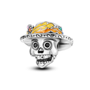 Halloween Skull Charm Bead Sterling