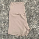 Plus Size High Waist Yoga Shorts - Stretchy