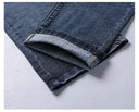 Fashion Classic Blue Black Denim Trousers Men's Jeans