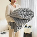 Soft Rabbit Plush Sofa Blanket for Home
