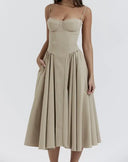 New Fashion Sexy Backless One Cut Collar Strap Dress