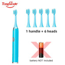 Sonic Electric Toothbrush with Replaceable Heads Waterproof Design for Couples