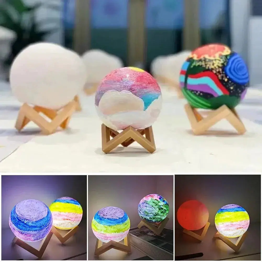 Customizable 3D Moon Lamp Night Light for Kids Bedtime