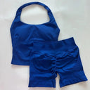 Gym Set Women Backless Halter High Waist Seamless