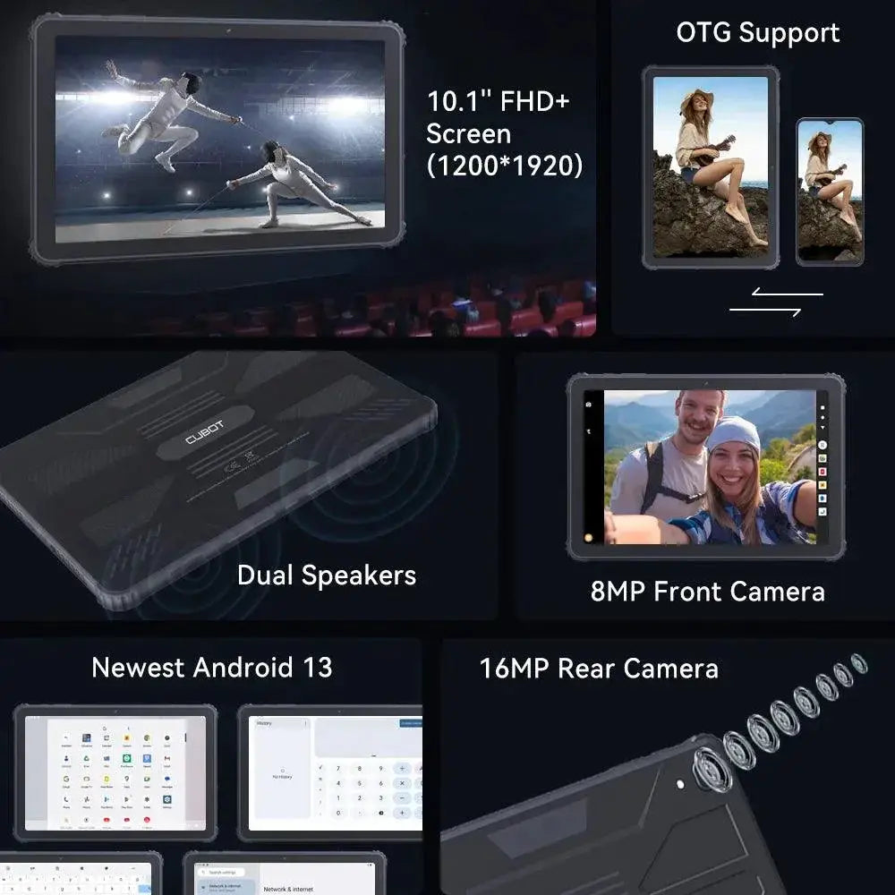 Cubot Tab Kingkong Rugged Tablet 10.1 FHD IP68 16GB RAM