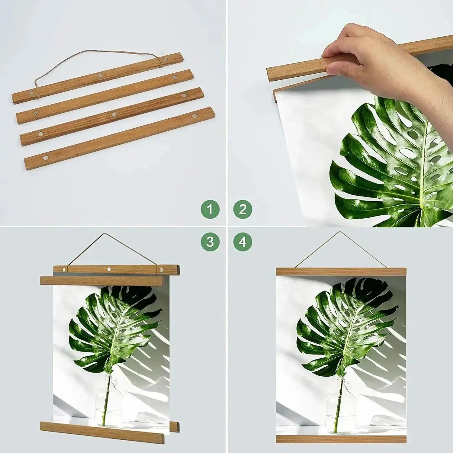 Magnetic Teak Wood Picture Frame for Stylish Home Decor