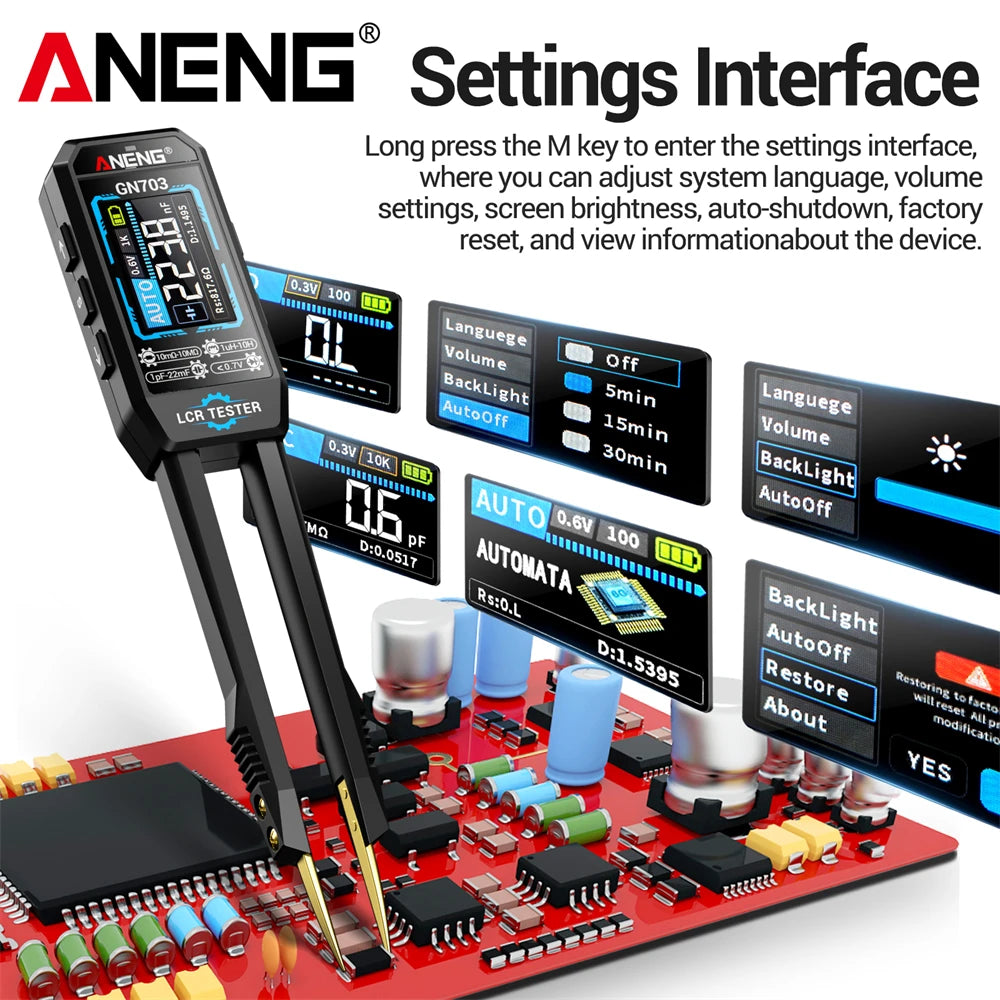 Aneng Smart Tweezers Lcr Meter