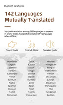 Translator Earbuds Intelligent Device Real Time AI Translation