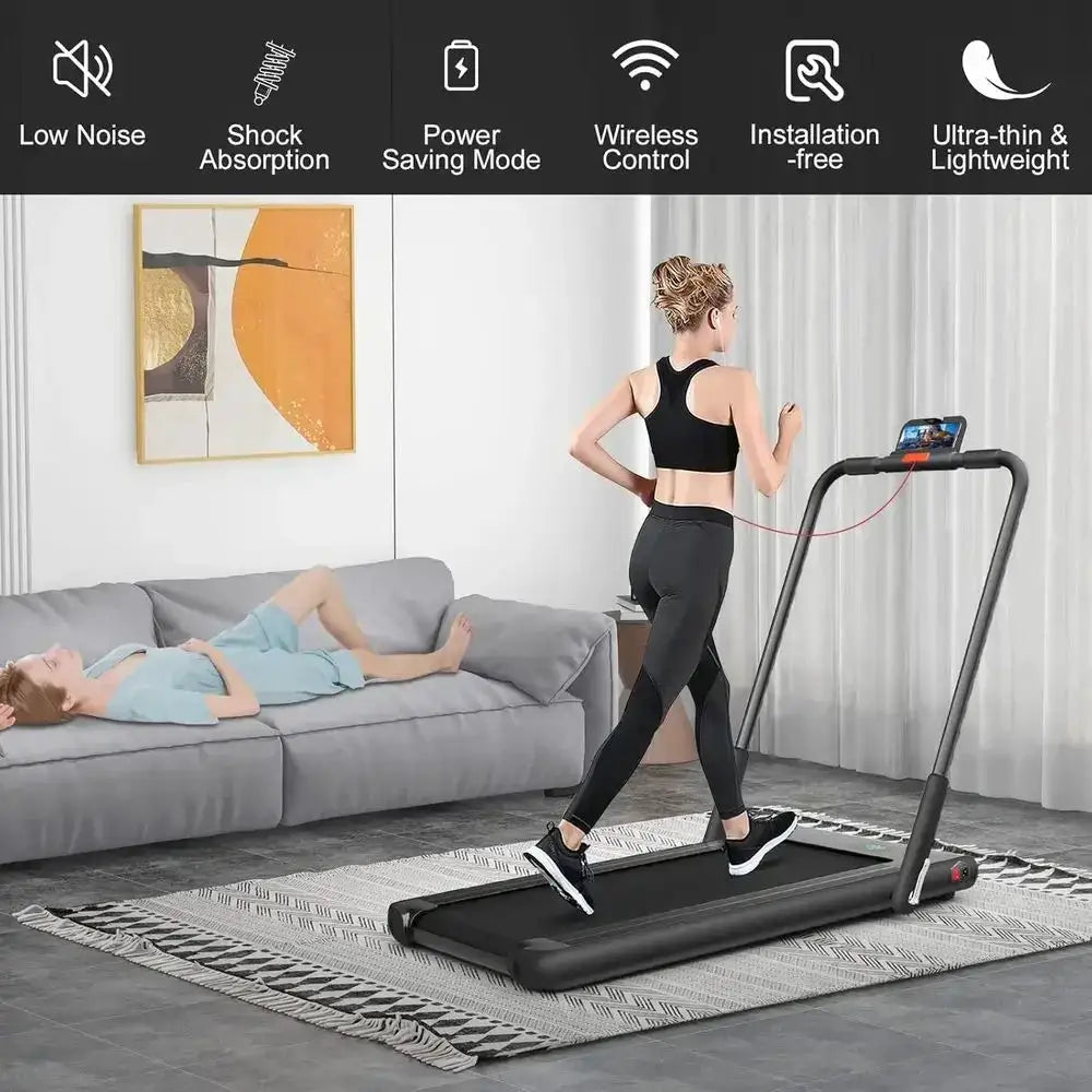 Dual-Function Portable Walking Pad and Under Desk Treadmill for Home and Office Use