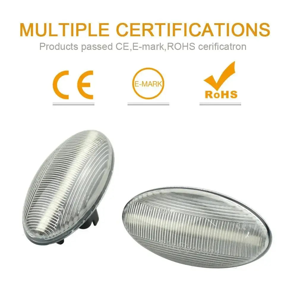 Led Dynamic Turn Signal Side Marker Pair Peugeot Citroen