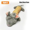 Donkey Shaped Interactive Pet Chew Toy Soft Plush Squeaker