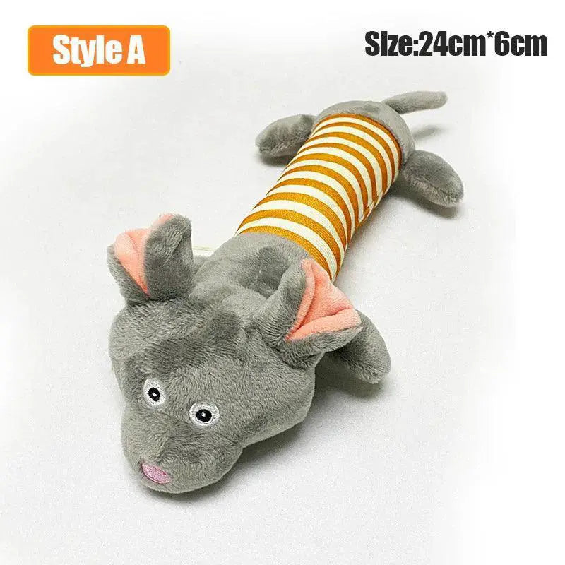 Donkey Shaped Interactive Soft Plush Chew Toy With Squeaker