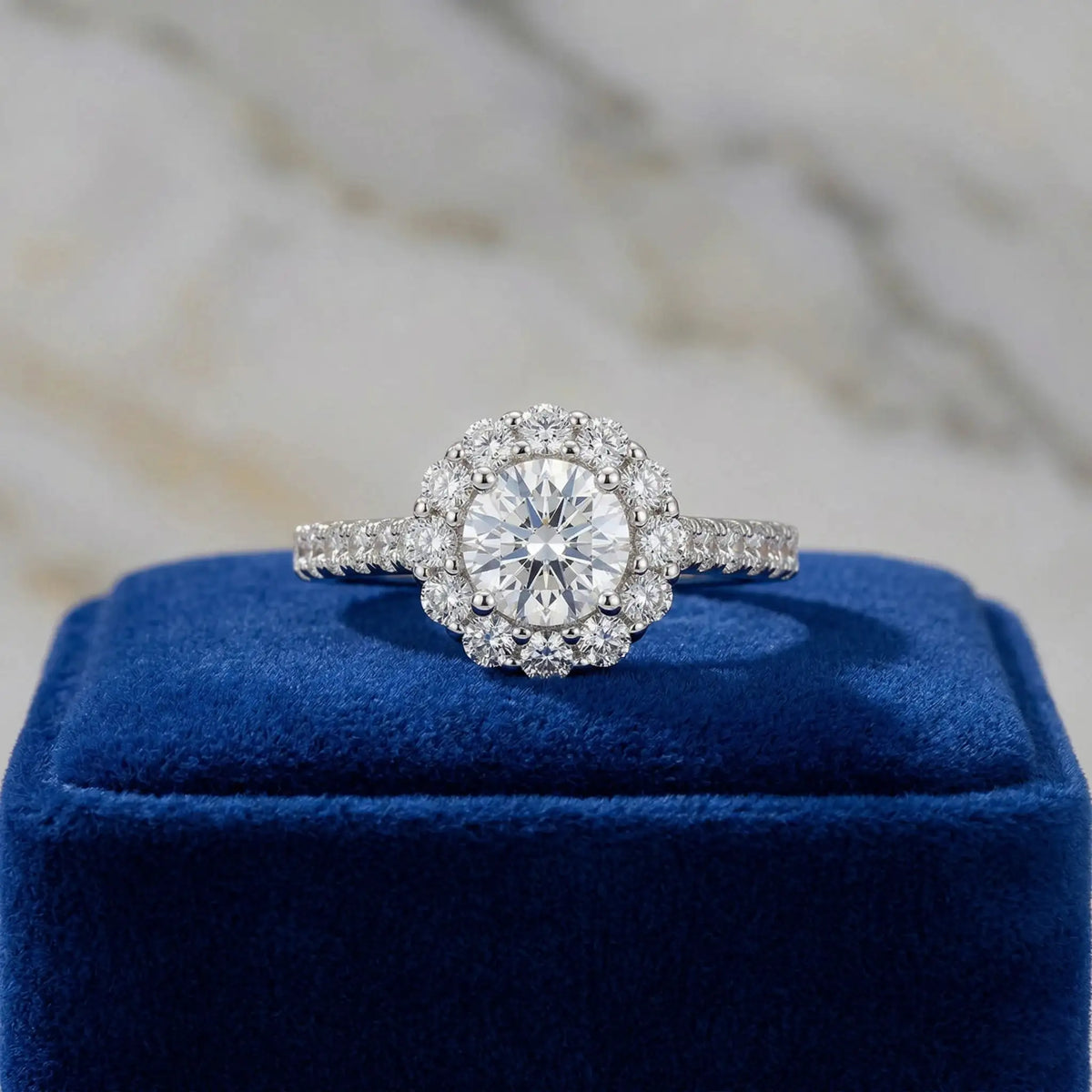 Sparkling Flower Moissanite Ring — product image 2