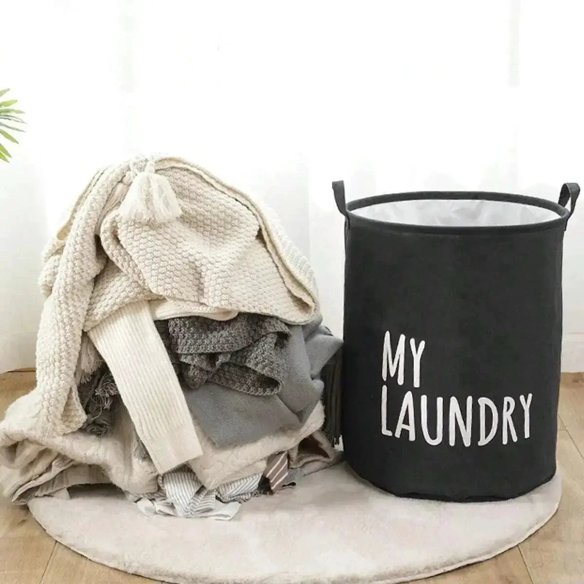 Foldable Oxford Cloth Laundry Basket Waterproof Storage