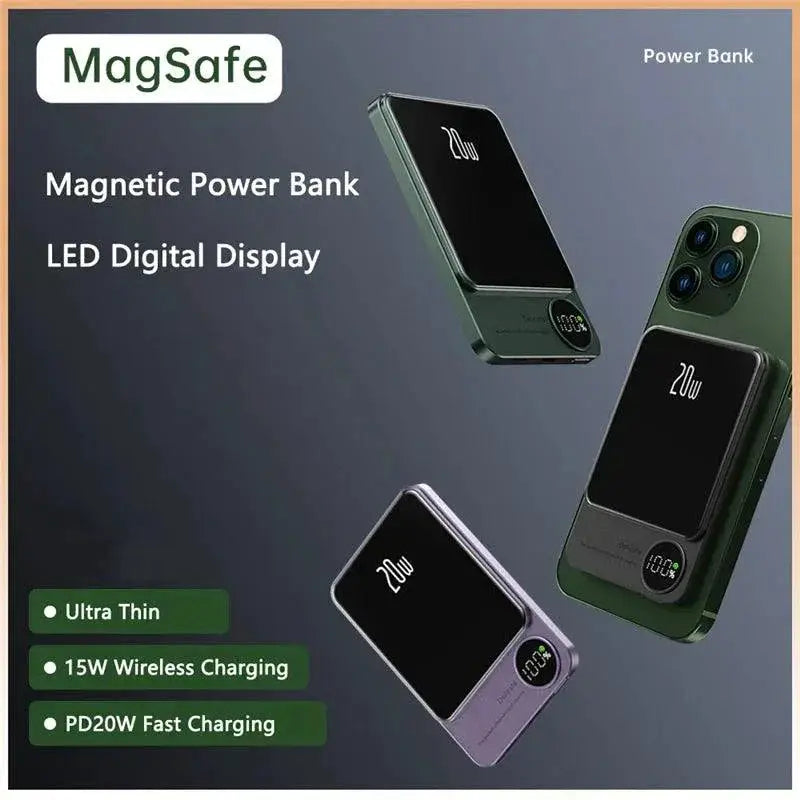Magnetic 10000mAh Qi Wireless Power Bank 22.5W Fast Charging