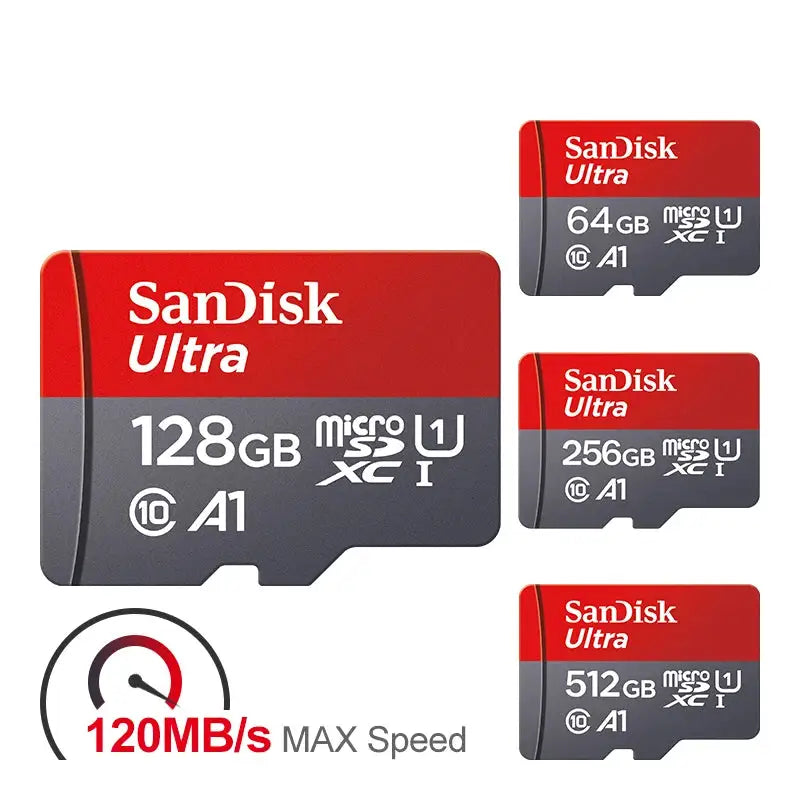 Original Ultra A1 Memory Card 32GB 64GB 128GB Micro SD TF card 256GB 512GB Class 10 U1 SDXC flashcard for phone