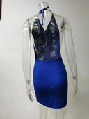 Y2K Halter Backless Mini Dress for Women