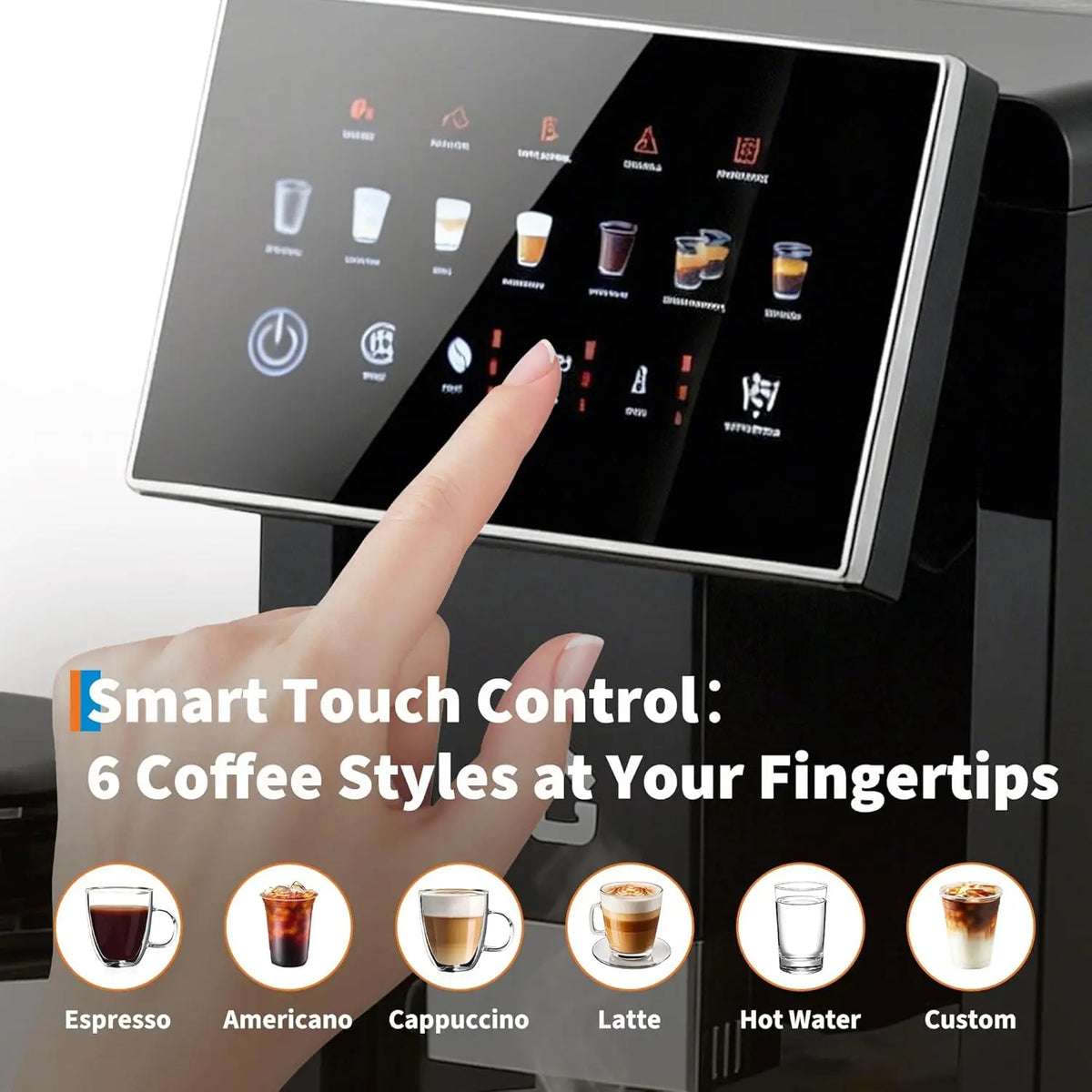 Espresso Coffee Maker with Milk Frother - Removable Brewer — product view 3