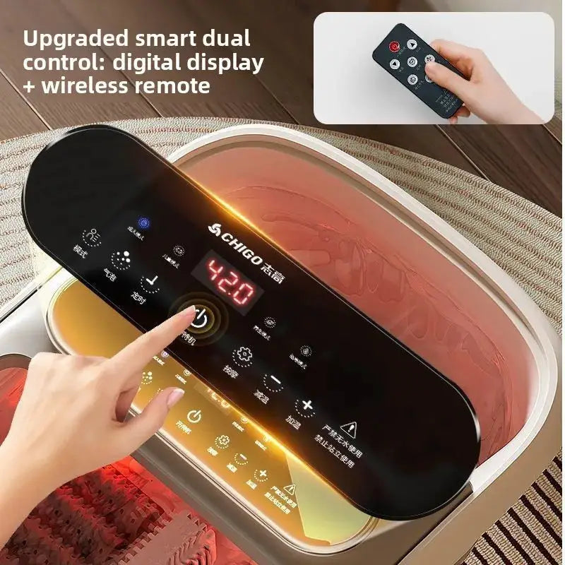 Double Person Constant Temperature Heating Fully Automatic Electric Steam Massage Foot Bath Tub For Home Use