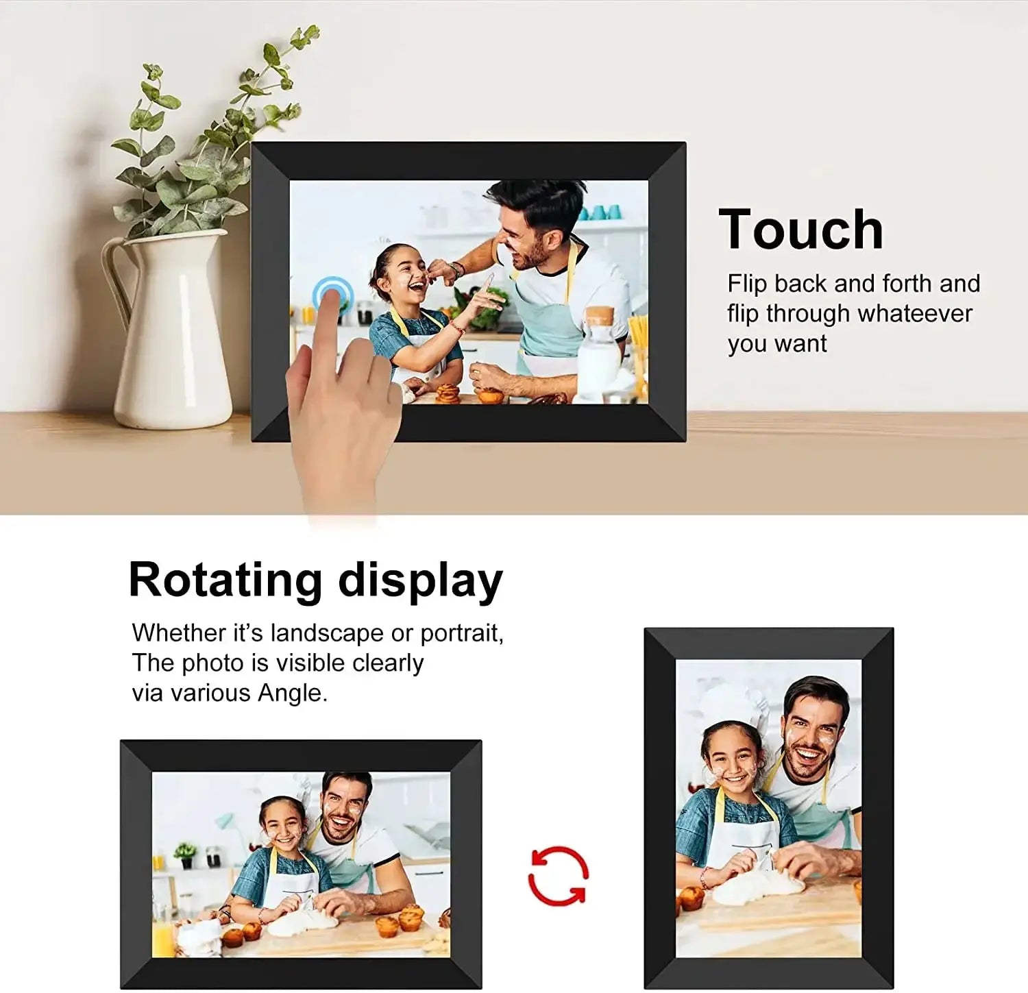 WiFi Frameo 10.1 Inch Digital Photo Frame Smart Frame