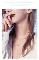 Four-Leaf Clover Foldable Sterling Silver Clavicle Chain