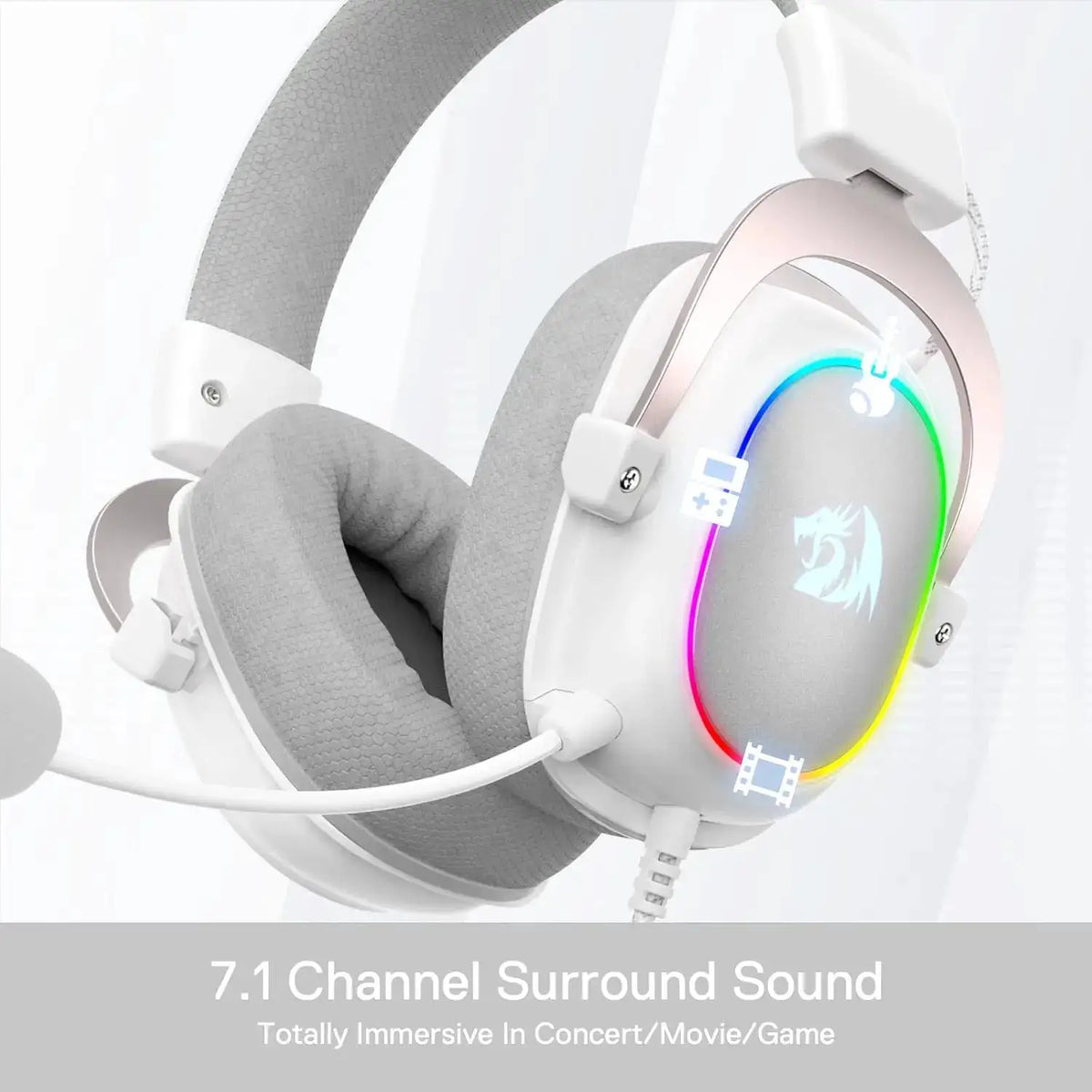 Redragon H510 Zeus-X RGB Wired Backlit Gaming Headset 7.1 Surround Sound Multi Platforms Headphone
