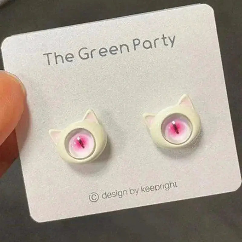 Kiss Jewelry Cute Monster Eyes Stud Earrings Trendy Kpop
