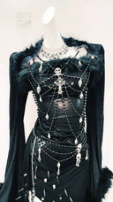 Statement Beaded Dress for Streetwear