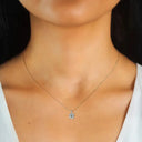 Moissanite Pendant Necklace in Sterling Silver Exquisite NBNJF