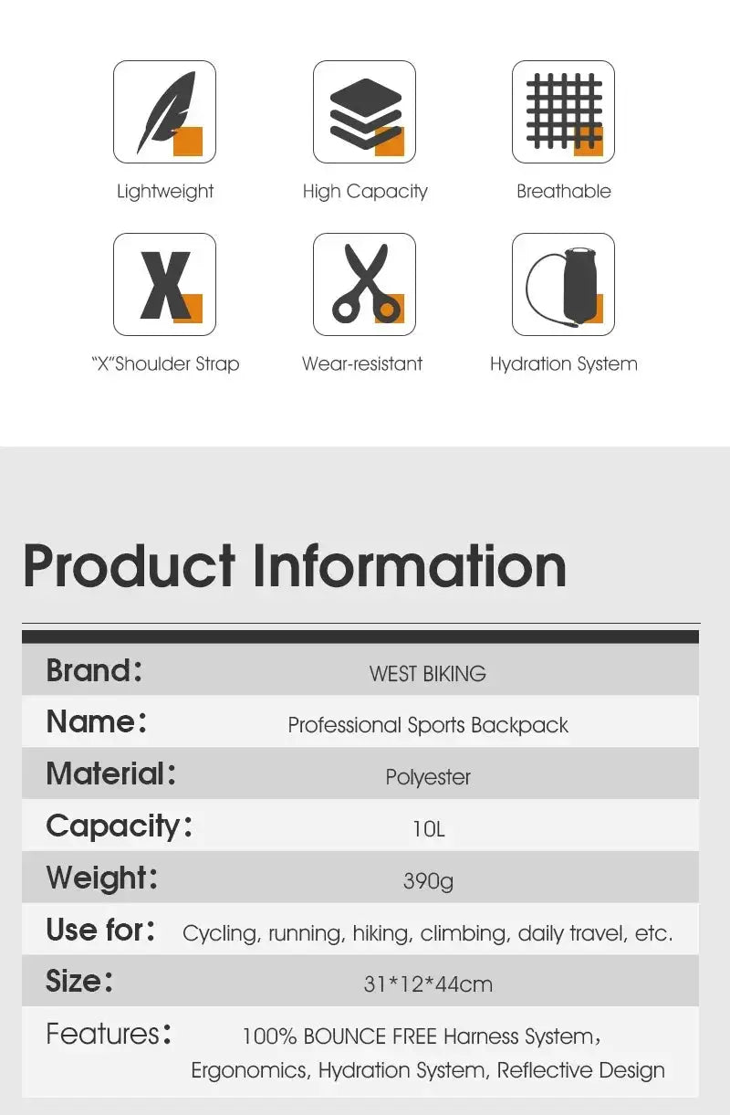 West Biking Hydration Pack for Cyclists — product view 8